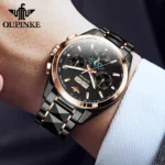 Luxury OUPINKE Moon Phase Watch   Waterproof  Sapphire 3 | PricZone