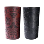 Viking Leather Arm Bracers for Cosplay   Embossed Design 2 | PricZone