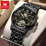 Luxury OLEVS Auto Steel Watch Waterproof  Luminous | PricZone