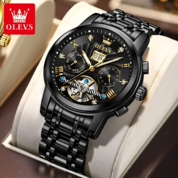 Luxury OLEVS Auto Steel Watch Waterproof  Luminous | PricZone