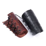 Viking Leather Arm Bracers for Cosplay   Embossed Design 4 | PricZone