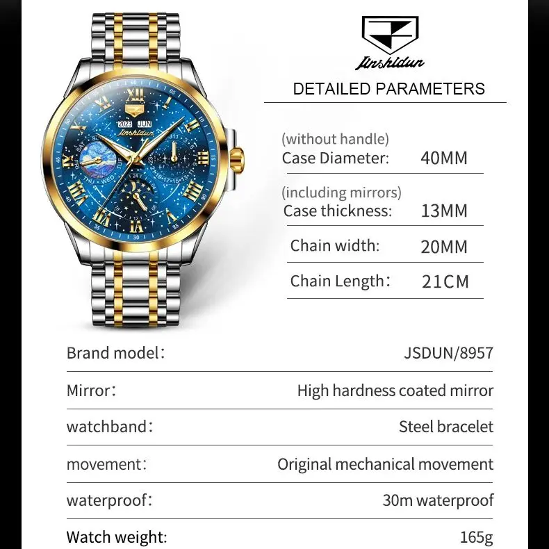 Starry Sky Moon Phase Luxury Watch Waterproof Auto 6 | PricZone Starry Sky Moon Phase Luxury Watch Waterproof Auto 6 | PricZone