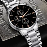Stylish Mens Chronograph Quartz Watch   Stainless Steel 1 | PricZone