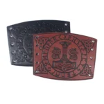 Viking Leather Arm Bracers for Cosplay   Embossed Design 5 | PricZone