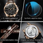 Luxury JSDUN Chronograph Watch   Waterproof  Leather 5 | PricZone