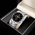 Stylish Mens Chronograph Quartz Watch   Stainless Steel 6 | PricZone