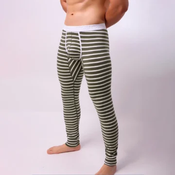 Striped Thermal Mens Leggings  Boxer Briefs | PricZone