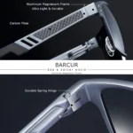 Vintage Square Polarized Sunglasses by BARCUR for Sports  Style 3 | PricZone