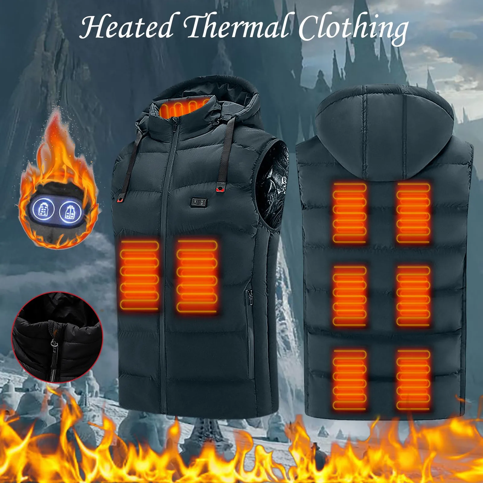9Zone Heated Vest Winter Warmth Comfort 3 | PricZone 9 Zone Heated Vest Winter Warmth Comfort 3 | PricZone