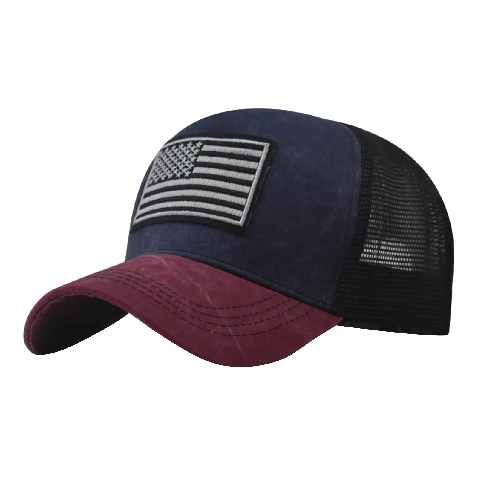 USA Flag Mesh Snapback Cap Breathable Unisex Sports Hat 1 | PricZone USA Flag Mesh Snapback Cap Breathable Unisex Sports Hat 1 | PricZone