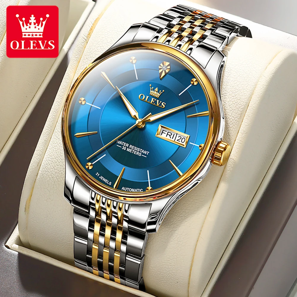 OLEVS Classic Auto Mechanical Watch Luminous Waterproof | PricZone OLEVS Classic Auto Mechanical Watch Luminous Waterproof | PricZone