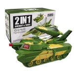 Transforming Robot Tank with LED Lights  Music for Kids | PricZone