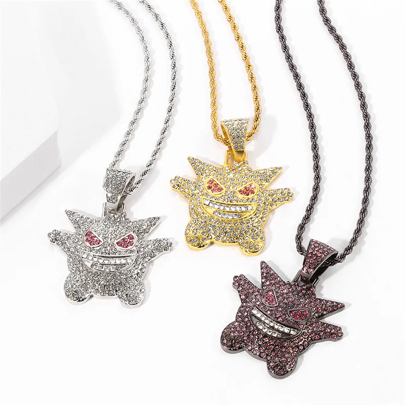 Anime Ectoplasma Gengar IcedOut Hip Hop Necklace 5 | PricZone Anime Ectoplasma Gengar Iced Out Hip Hop Necklace 5 | PricZone