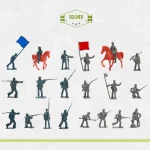 WWII US German Toy Soldiers  Cowboy Indian Set 5 | PricZone