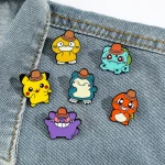 Anime Pokemon Enamel Pins Pikachu Psyduck  Bulbasaur 6 | PricZone
