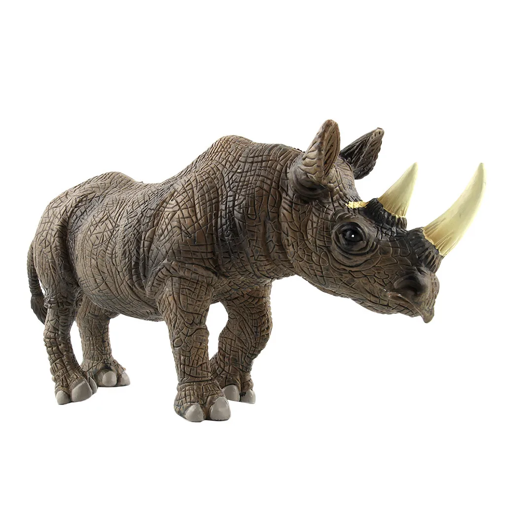 Cute Simulation Rhinoceros Collectible Wild Animal Action Figures Rhino Plastic Model Education Toy For Kids Christmas Gifts 2 | PricZone Cute Simulation Rhinoceros Collectible Wild Animal Action Figures Rhino Plastic Model Education Toy For Kids Christmas Gifts 2 | PricZone