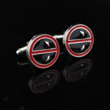 Deadpool Enamel Cufflinks   Marvel Superhero Metal Gift 1 | PricZone