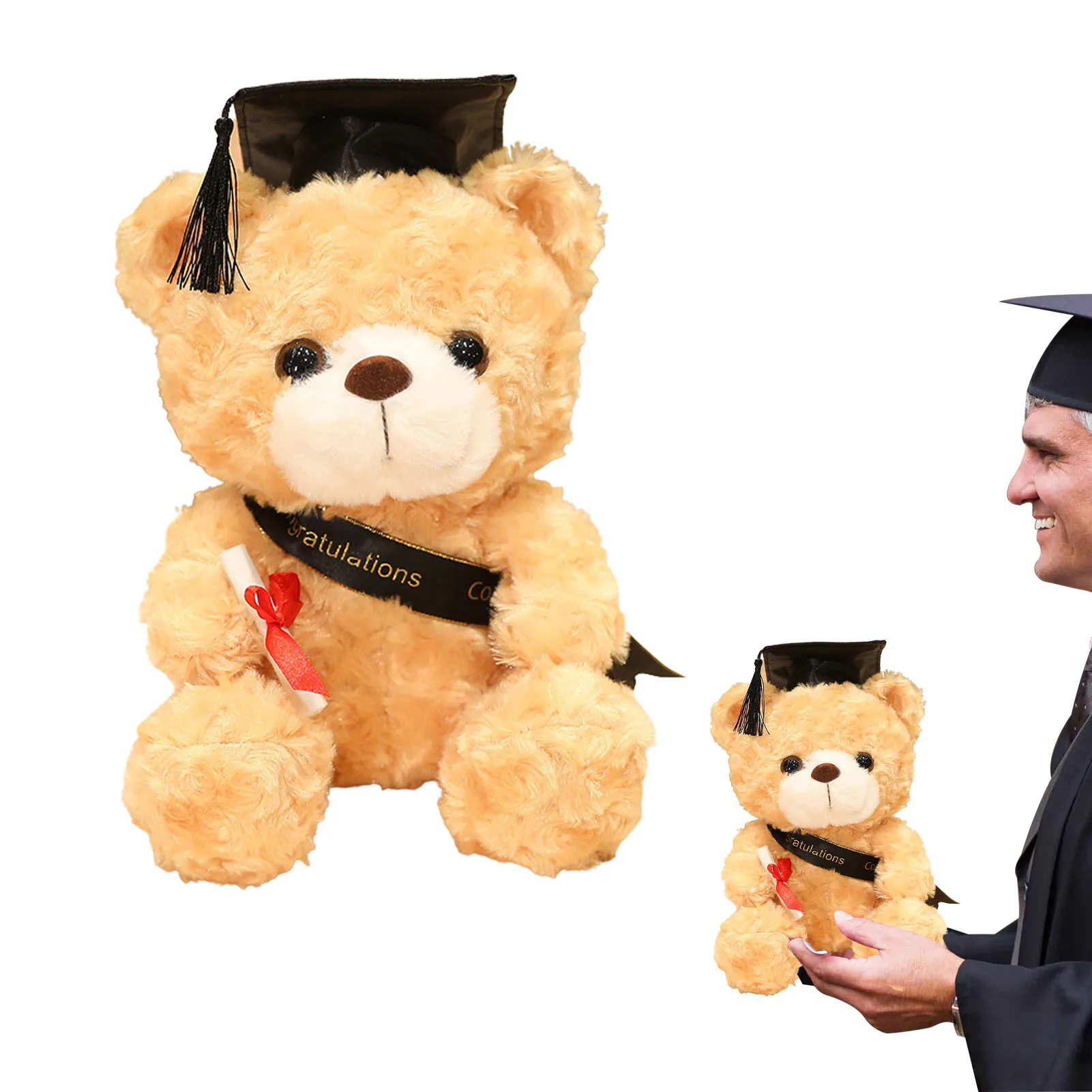 28cm Dr Plush Kawaii Bear Doll Graduation Gift for Kids 3 | PricZone 28cm Dr Plush Kawaii Bear Doll Graduation Gift for Kids 3 | PricZone