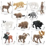 12pc Mini Safari Animal Figures   Educational Toy Set 6 | PricZone