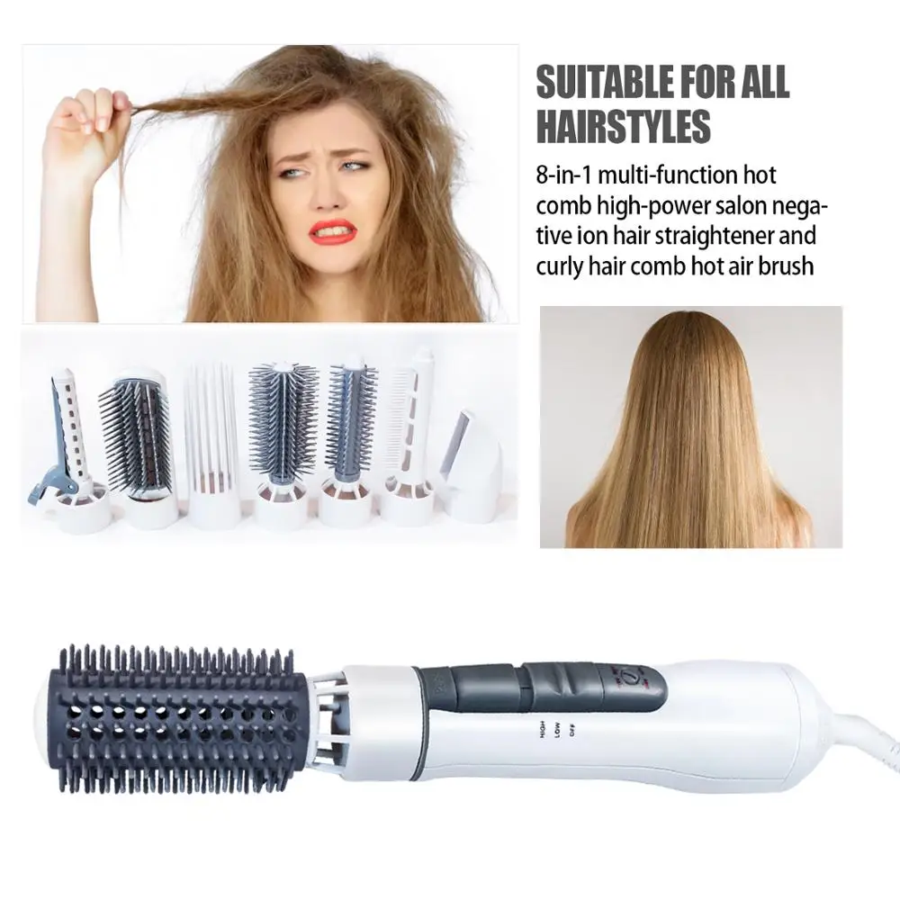 8in1 Hair Styling Tool Dryer Straightener Brush 6 | PricZone 8 in 1 Hair Styling Tool Dryer Straightener Brush 6 | PricZone