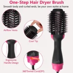 Ionic Hair Dryer Brush   Hot  Cold Air Styler Comb 2 | PricZone