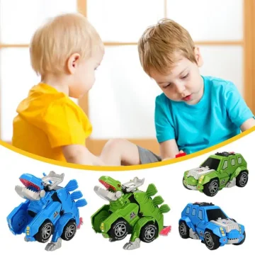 Dino Robot Car with Music  Lights   Transforming Toy 2 | PricZone