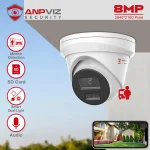Smart Dual Light 8MP Anpviz POE IP Turret Camera Outdoor IP67 | PricZone
