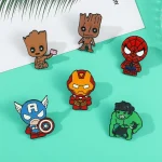 Avengers Enamel Lapel Pins Hulk Spiderman Captain America 5 | PricZone