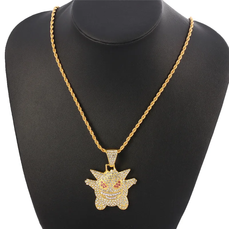 Anime Ectoplasma Gengar IcedOut Hip Hop Necklace 3 | PricZone Anime Ectoplasma Gengar Iced Out Hip Hop Necklace 3 | PricZone