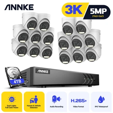 16CH 5MP ANNKE CCTV Kit with IP67 Motion Detection Cameras 1 | PricZone