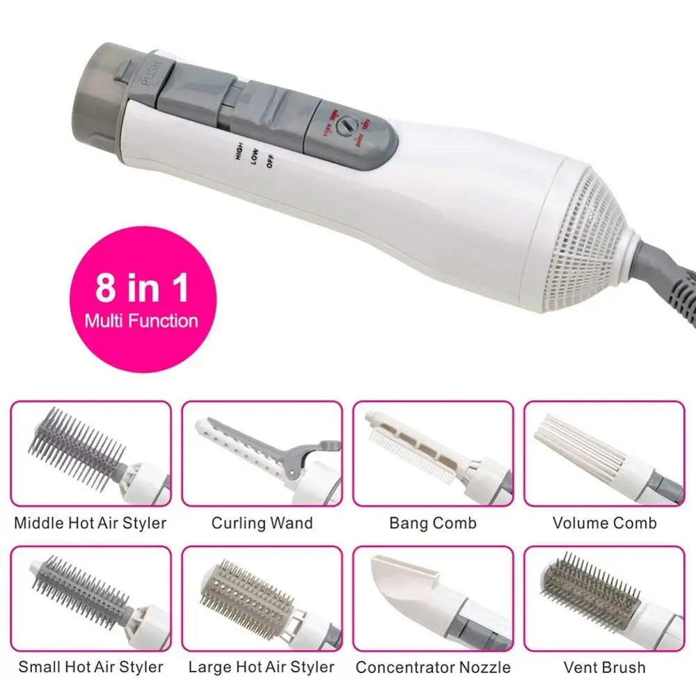 8in1 Hair Styling Tool Dryer Straightener Brush 2 | PricZone 8 in 1 Hair Styling Tool Dryer Straightener Brush 2 | PricZone