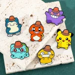 Anime Pokemon Enamel Pins Pikachu Psyduck  Bulbasaur 5 | PricZone