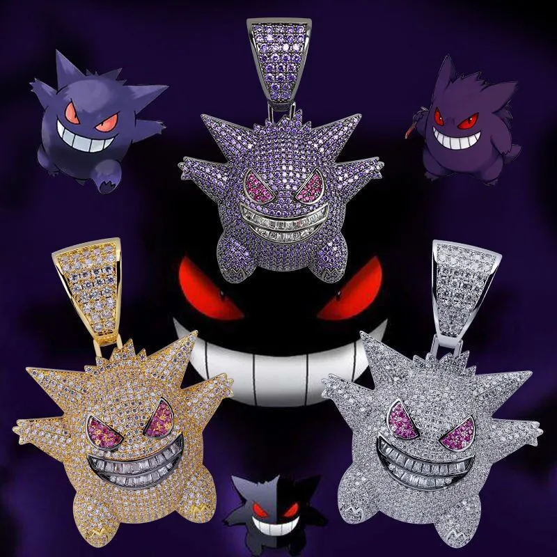 Anime Ectoplasma Gengar IcedOut Hip Hop Necklace 1 | PricZone Anime Ectoplasma Gengar Iced Out Hip Hop Necklace 1 | PricZone