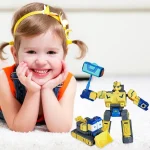 2 in 1 Transform Car Robot  Construction Toy for Kids 4 | PricZone