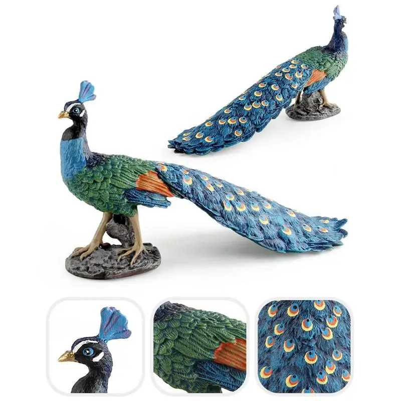 Realistic Peacock Action Figure Toy for Kids 2 | PricZone Realistic Peacock Action Figure Toy for Kids 2 | PricZone