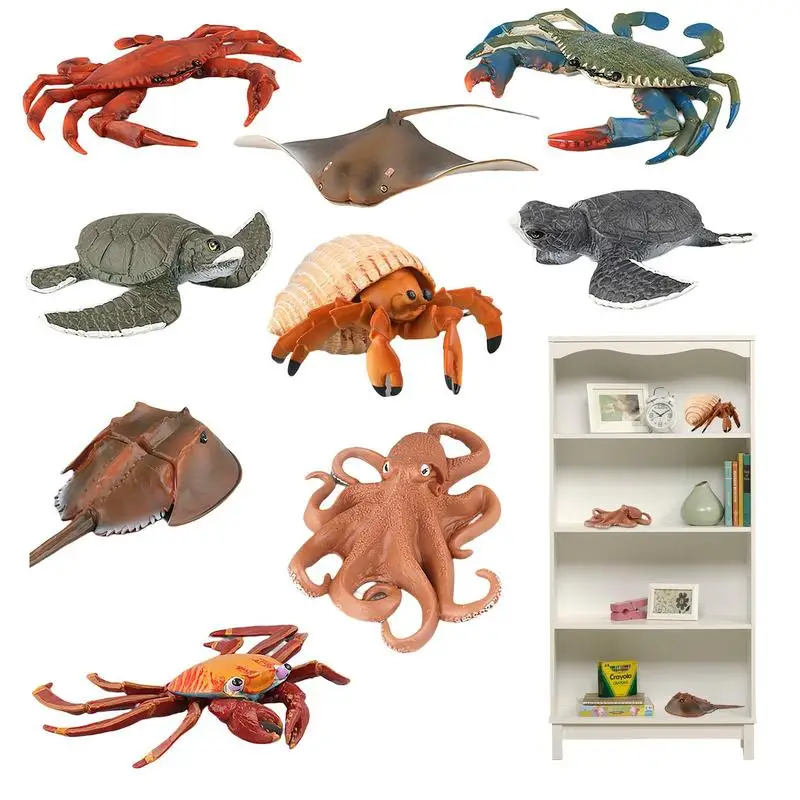 Ocean Animals Figures Assorted Realistic Sea Animal Toys Featuring Crabs Sea Turtles Hermit Crabs Octopus Ray Chinese Horseshoe 1 | PricZone Ocean Animals Figures Assorted Realistic Sea Animal Toys Featuring Crabs Sea Turtles Hermit Crabs Octopus Ray Chinese Horseshoe 1 | PricZone