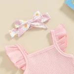 Toddler Girl Sunflower Romper  Shorts Set 0 18M 5 | PricZone