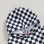 Autumn Plaid Hoodie  Pants Set for Baby Boys 5 | PricZone