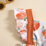 Peach Ruffle Sleeve Newborn Girl Bodysuit Set   3M 3 | PricZone