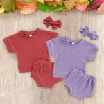 Baby Summer Outfit Set with Headband for 0 24 Months 3 | PricZone