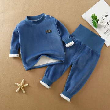 Warm Long Johns Set for Kids   Autumn Winter Pajamas 1 | PricZone