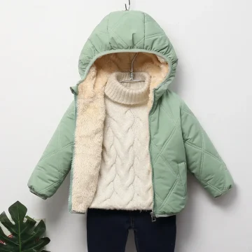 Warm Winter Coats for Kids   Plush  Fur Hooded 1 | PricZone