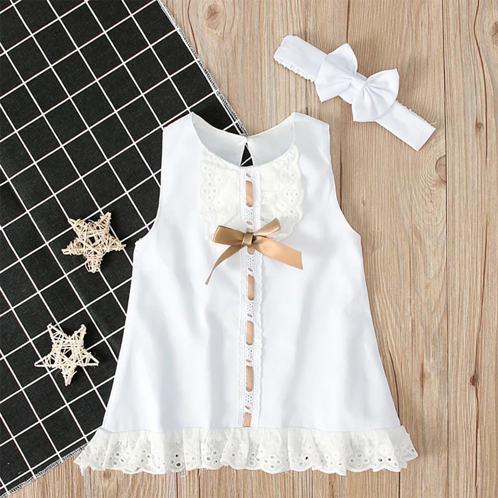 Lace Bowknot Princess Dress Set for Newborn Girls 2 | PricZone Lace Bowknot Princess Dress Set for Newborn Girls 2 | PricZone