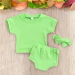 Baby Summer Outfit Set with Headband for 0 24 Months 2 | PricZone