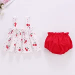 Cute Newborn Girls Summer Dress  Shorts Set 1 | PricZone