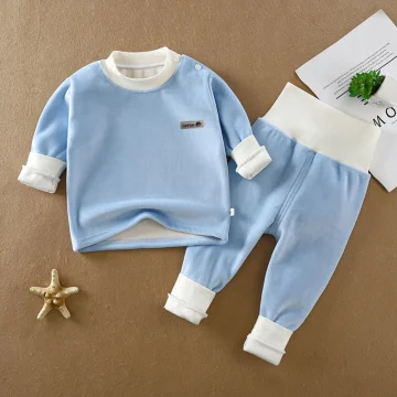 Warm Long Johns Set for Kids - Autumn Winter Pajamas 2