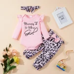 Floral Newborn Girl Outfit Set Bodysuit Pants Headband 1 | PricZone