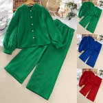 Girls Green Top Pants Set for Autumn Ages 812 5 | PricZone Girls Green Top Pants Set for Autumn Ages 8 12 5 | PricZone