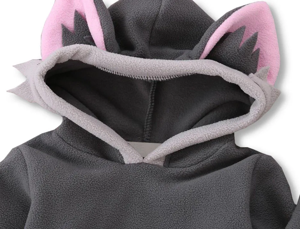 Fox Themed Kids Autumn Hooded Jacket