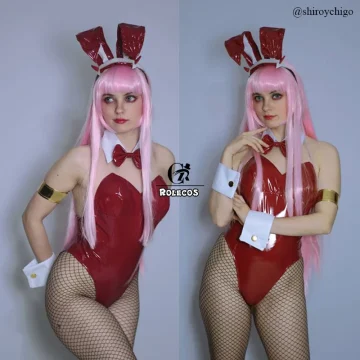 Zero Two Bunny Girl Red Leather Jumpsuit 2 | PricZone